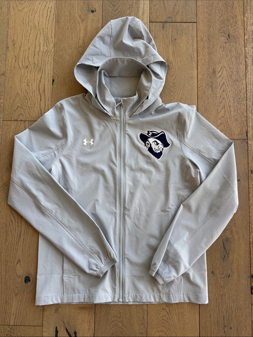 SDMines Under Armour Light Gray Hooded Full-Zip Jacket
